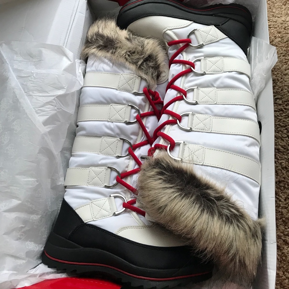 Guess White Hadly Boots